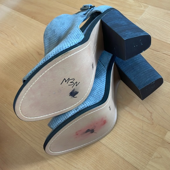 Vince Camuto suede pinhole mule booties heels - Picture 7 of 11